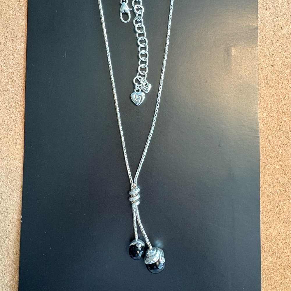 Brighton Black Pearl Lariat Necklace